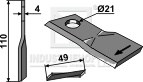 Pöttinger kniv 110x49x4 mm Ø21 højre434970